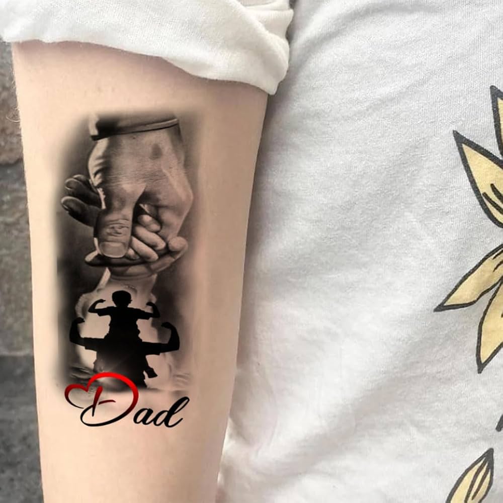 dad tattoo on hand