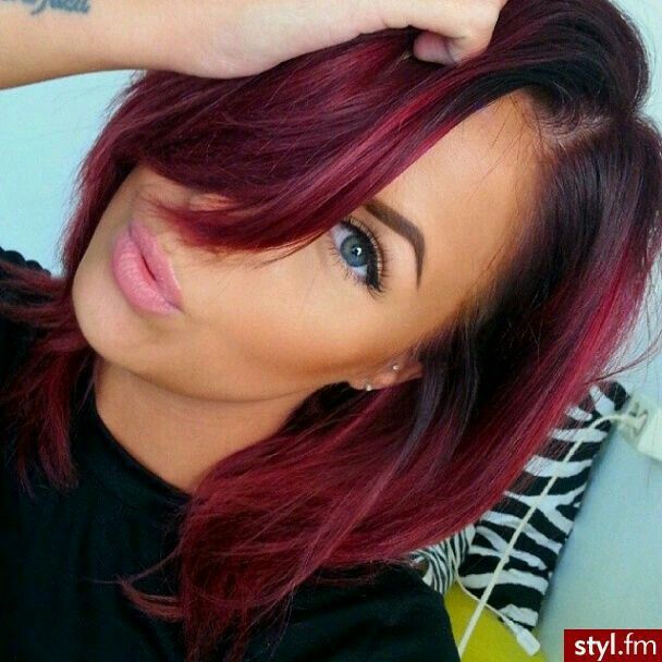 dark roots with red hair