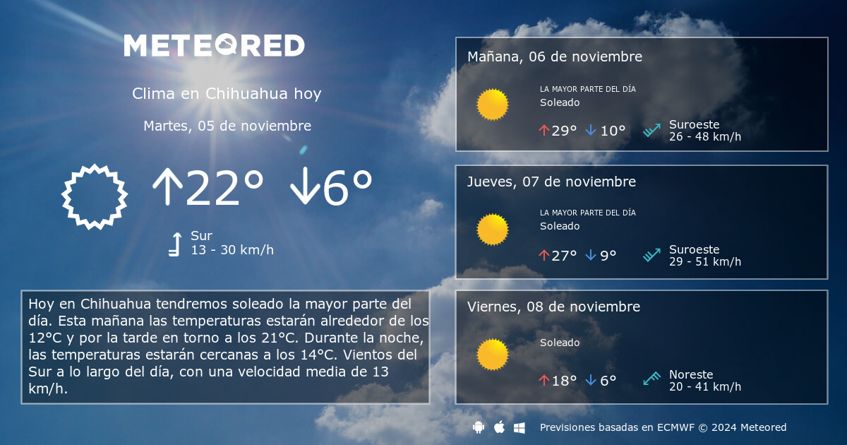 temperatura actual en chihuahua