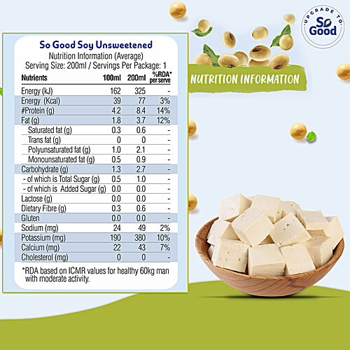 calories soya milk