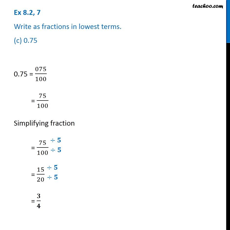 fraction of 0.75