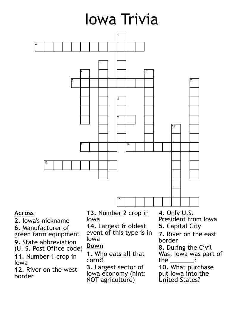 iowa city crossword clue