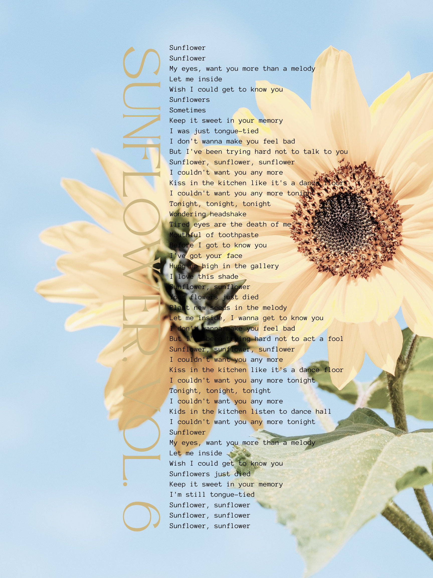 sunflower lyrics