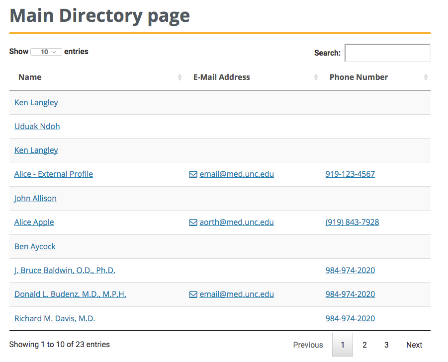 unc email directory