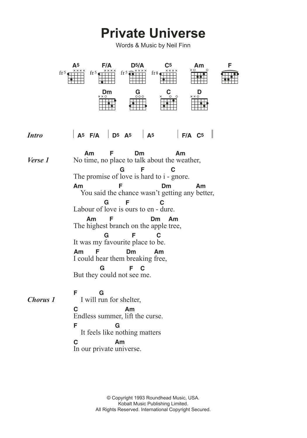 hey now chords crowded house