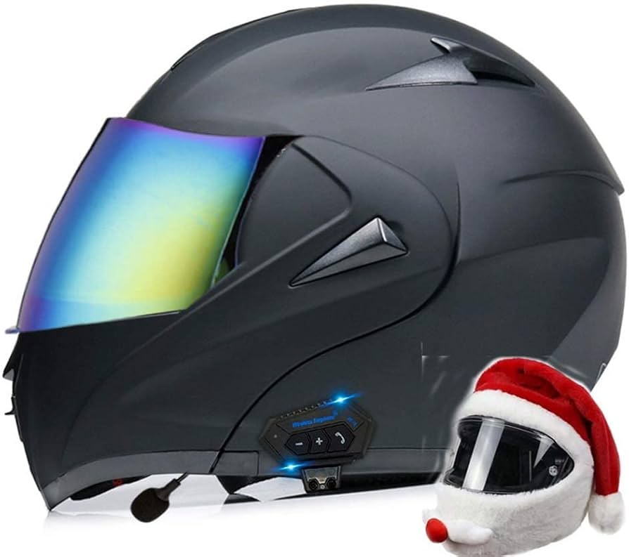 motorbike helmet with sun visor