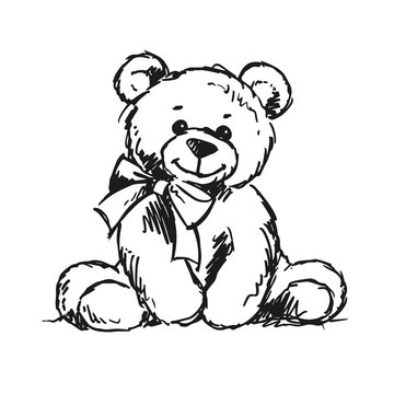 teddy bear pic drawing