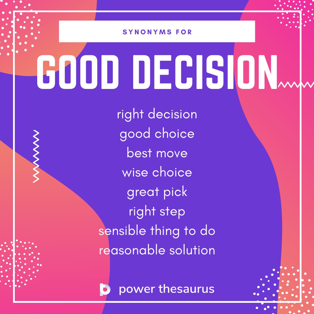 decision thesaurus