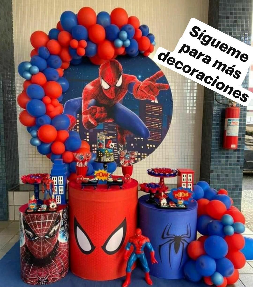 decoracion de spiderman para cumpleaños