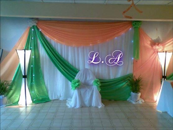 decoracion para graduacion con telas