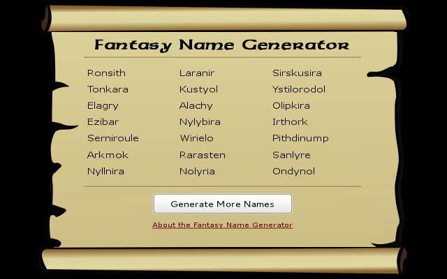 fantasy random name generator