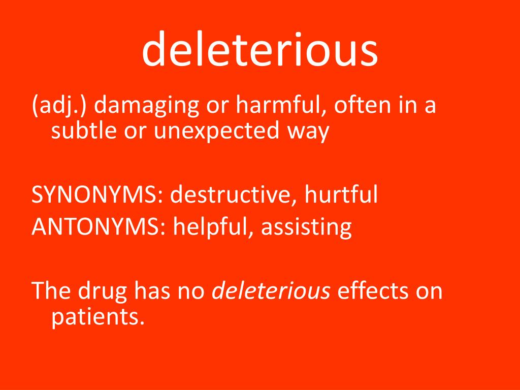 deleterious synonym