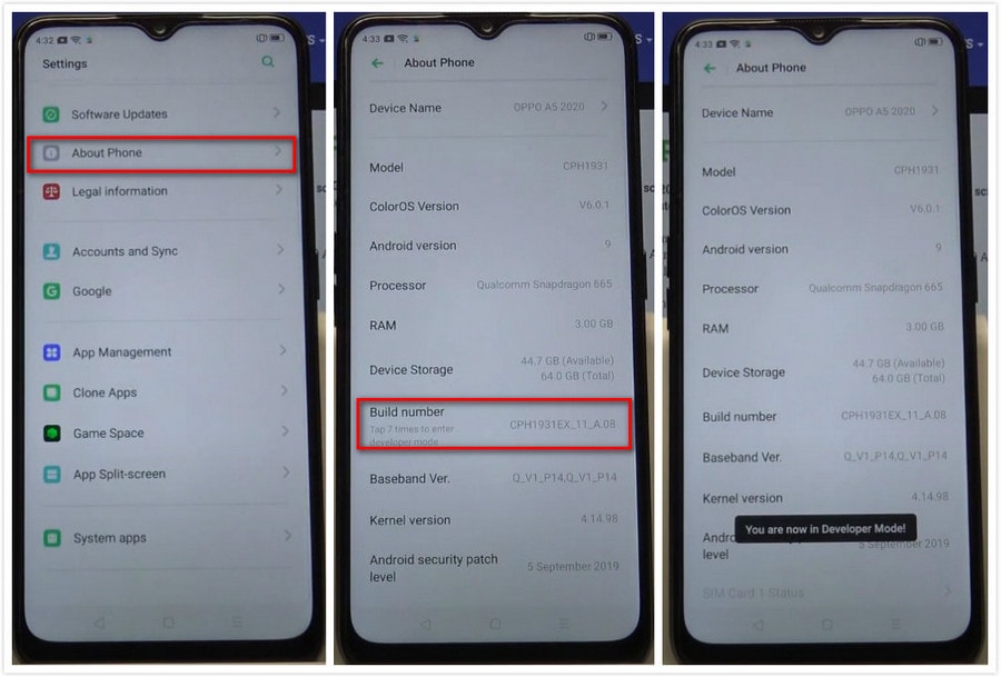 developer options in oppo