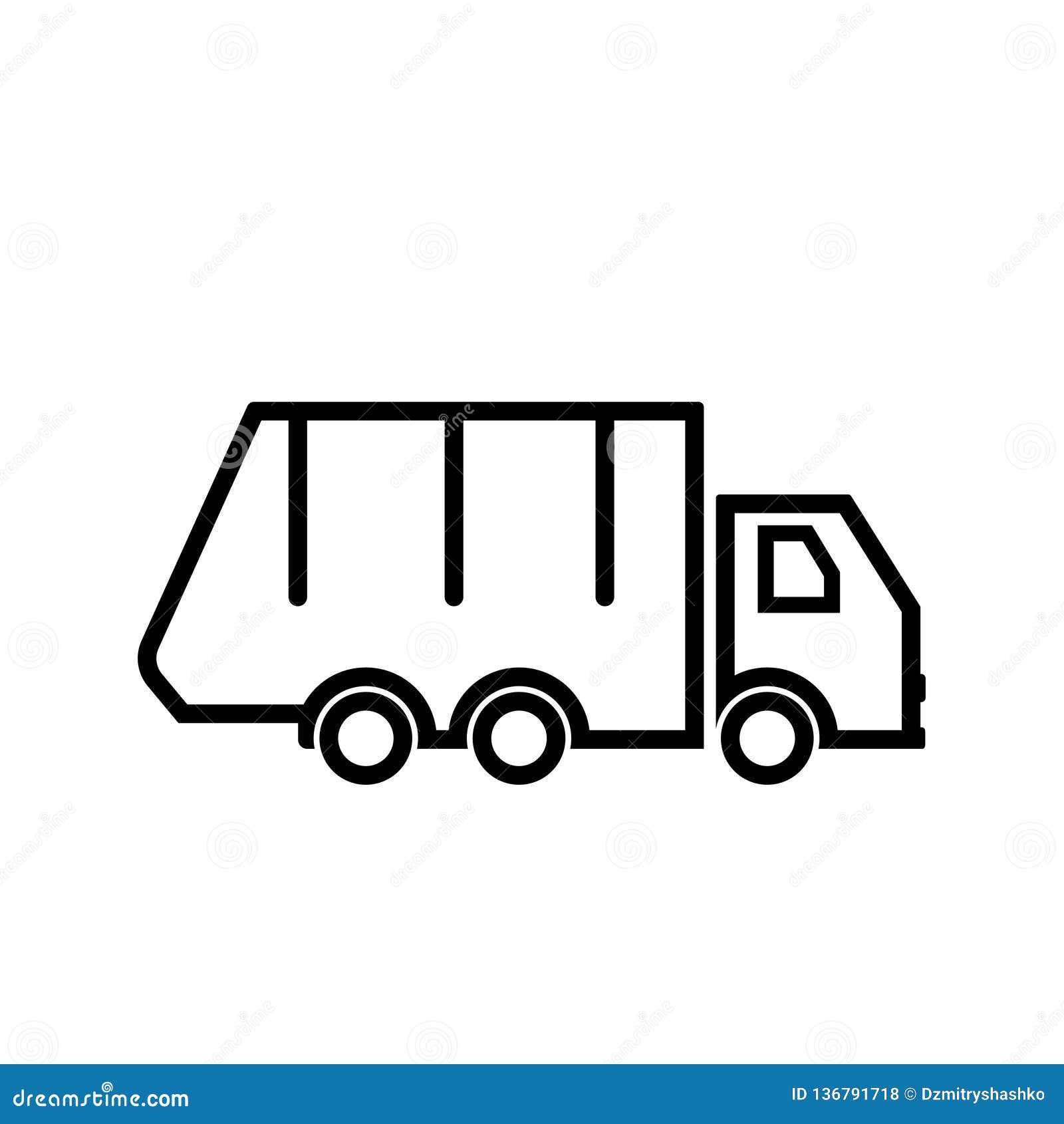 garbage truck outline