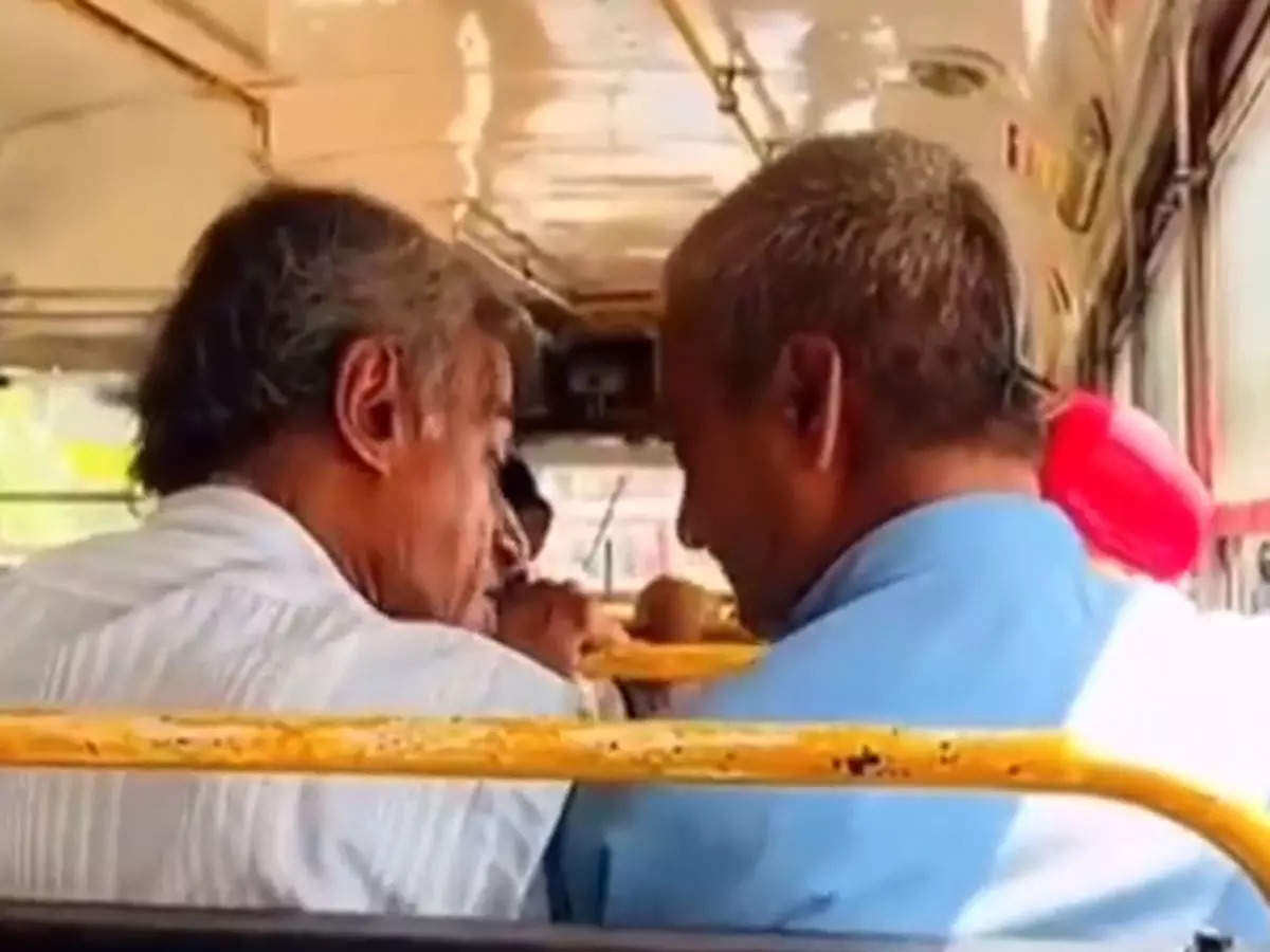 old guy bus fight