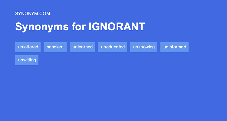 unaware synonyms