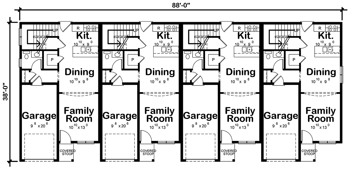 fourplex floor plans