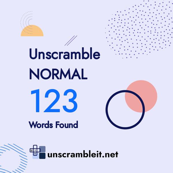 unscramble the word normal