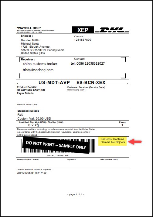 dhl awb tracking number