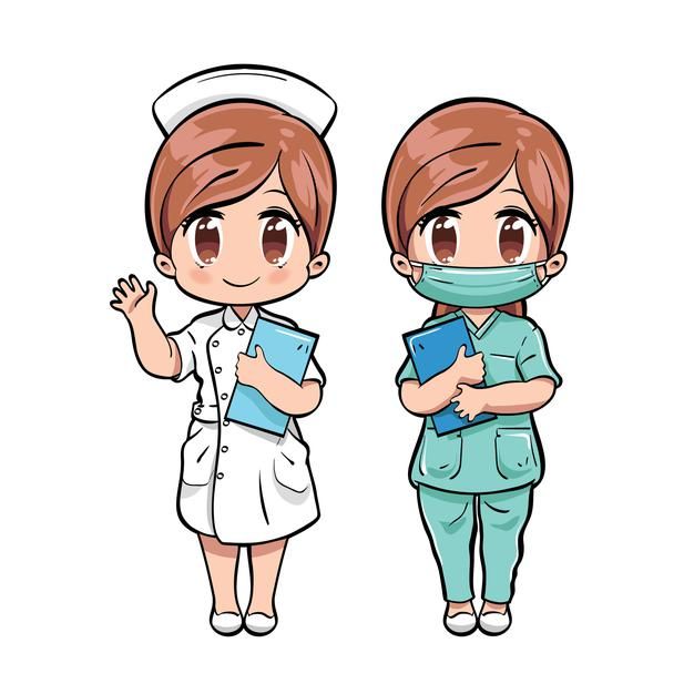 dibujos animados enfermera