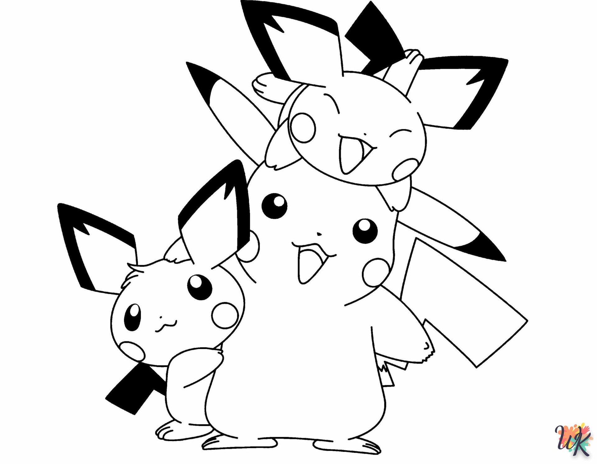 dibujos para colorear pikachu