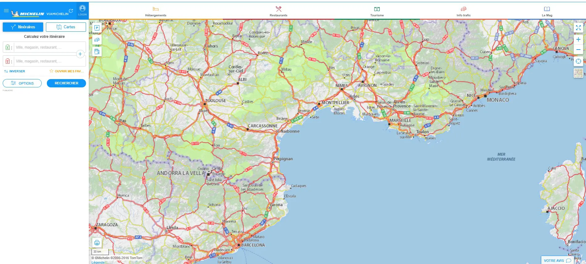 distance entre deux villes michelin