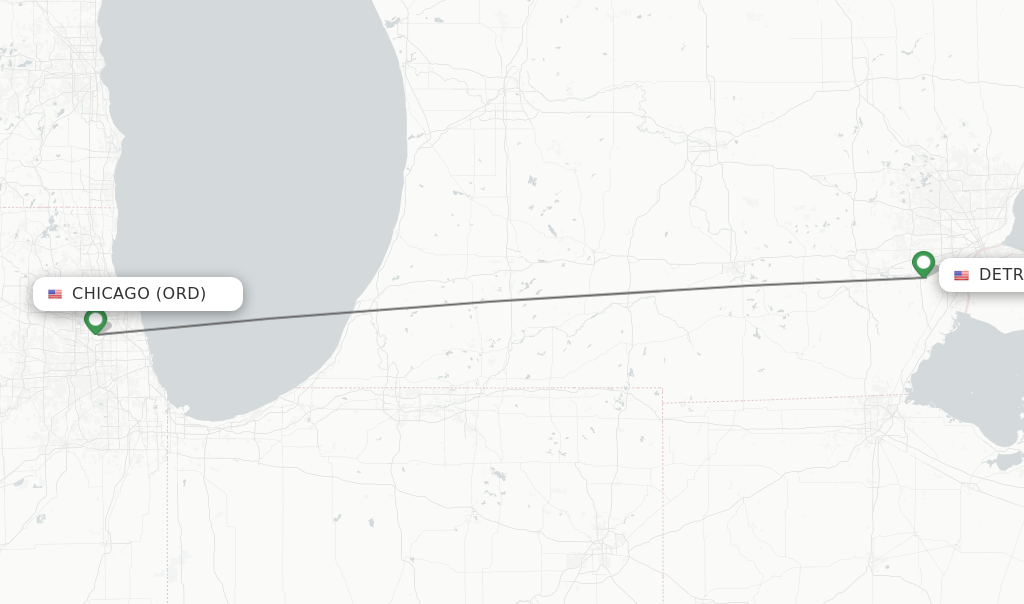 distance from chicago to detroit