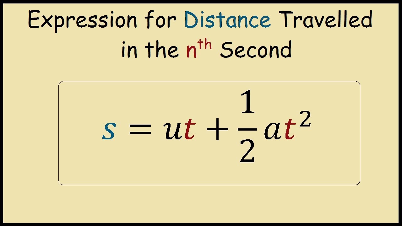 distance travelled in nth second formula