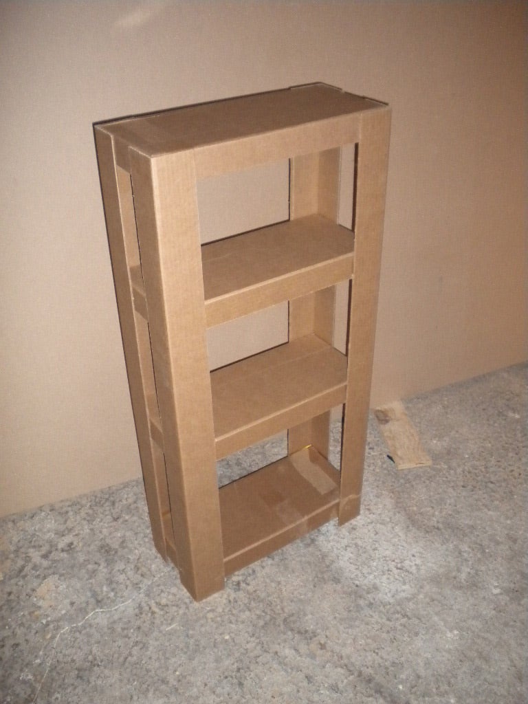 diy shelf cardboard