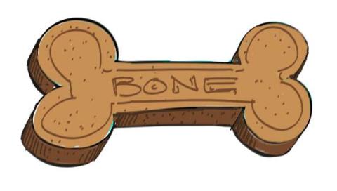 dog bone drawing