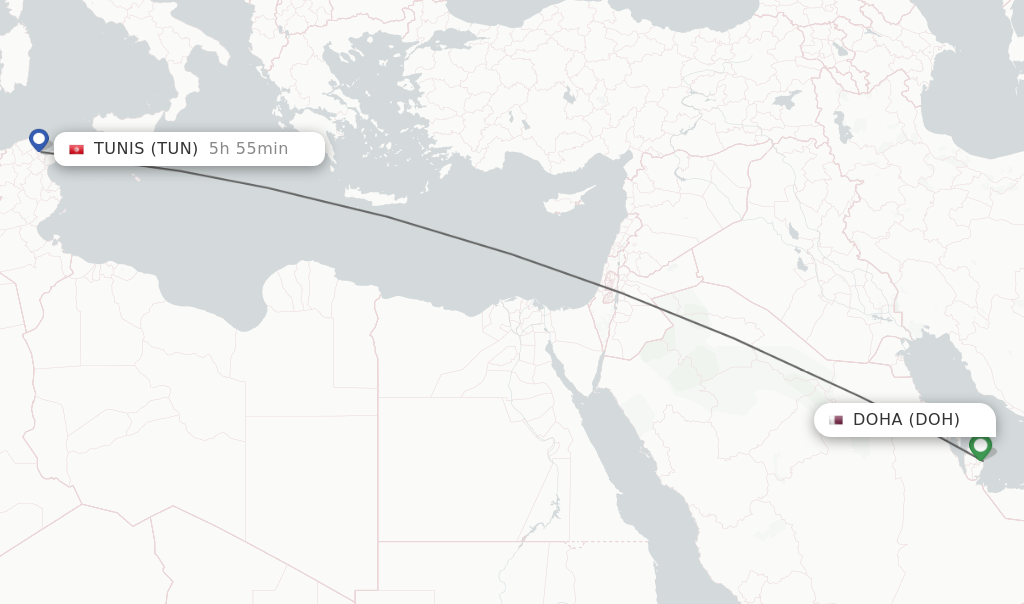 doha to athens flight time