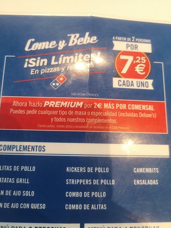 dominos precio buffet