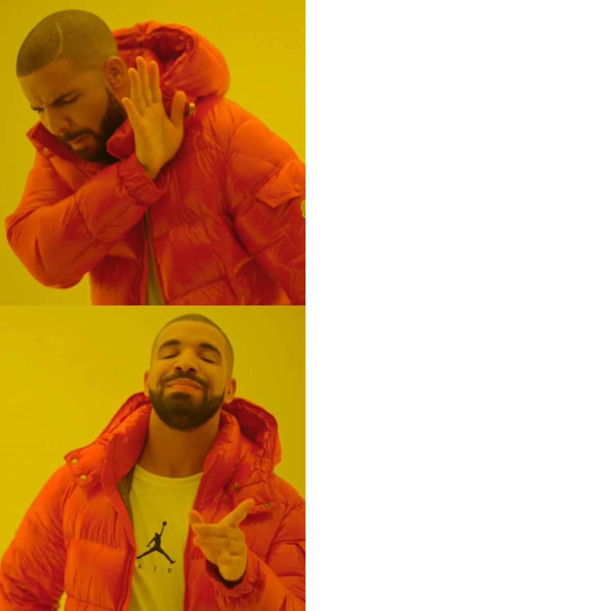 drake yes no meme