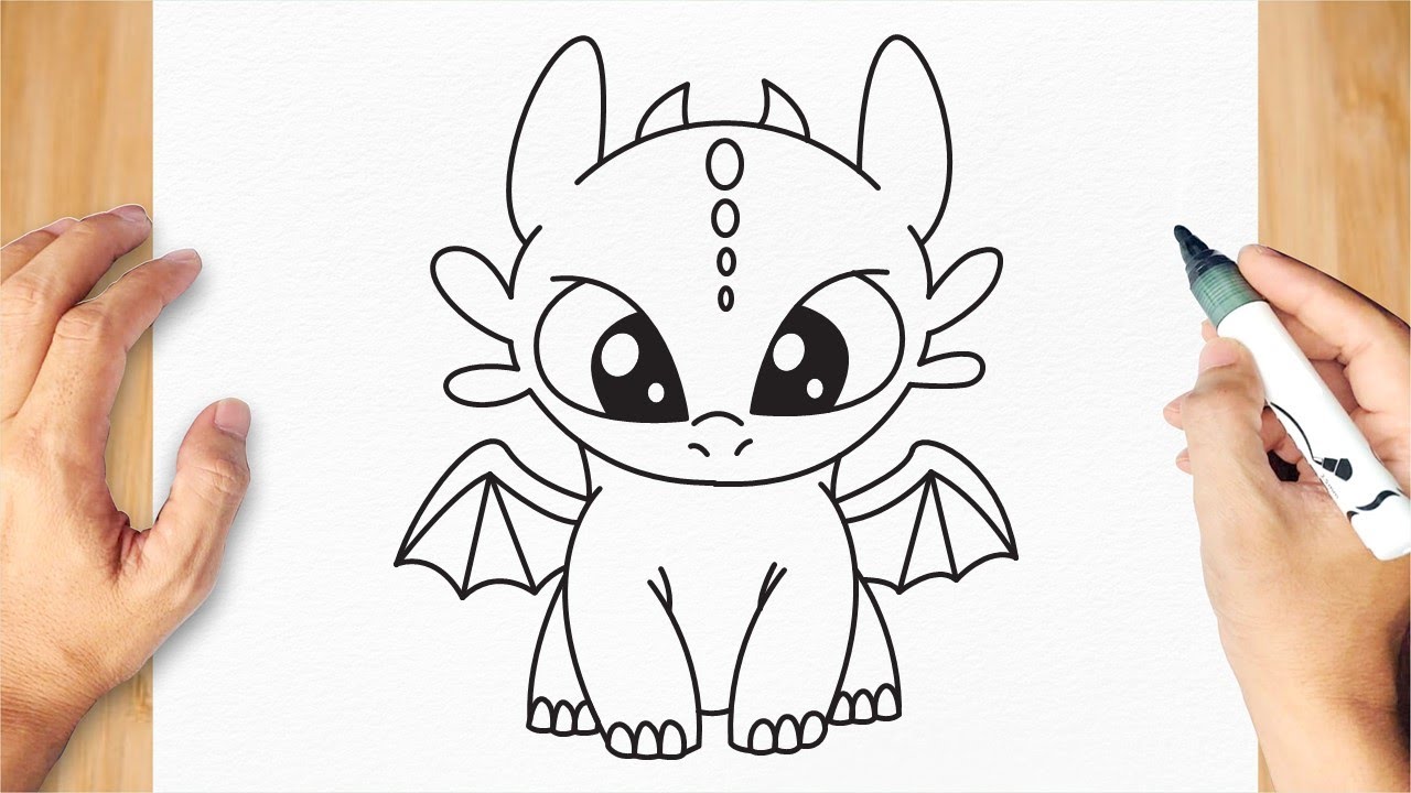 drawings of dragons cute
