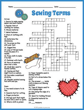 dressmaking crossword clue