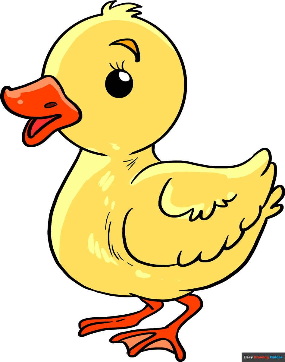 duckling drawing easy