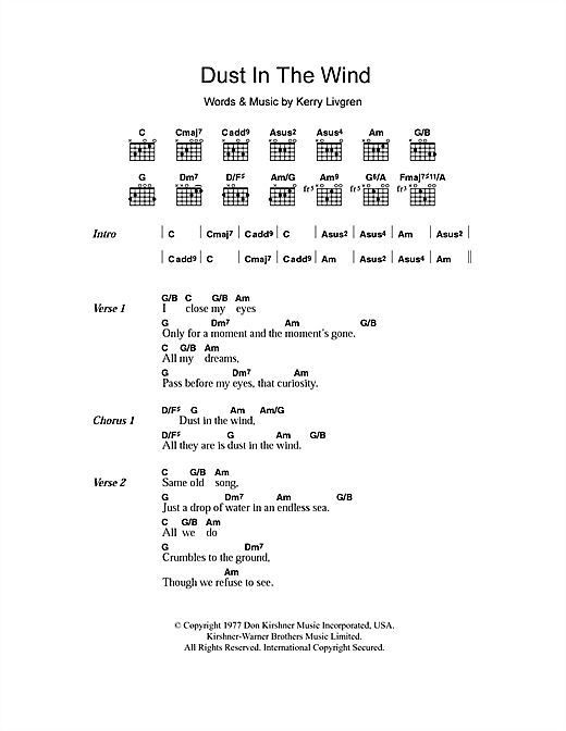 dust in the wind ultimate guitar