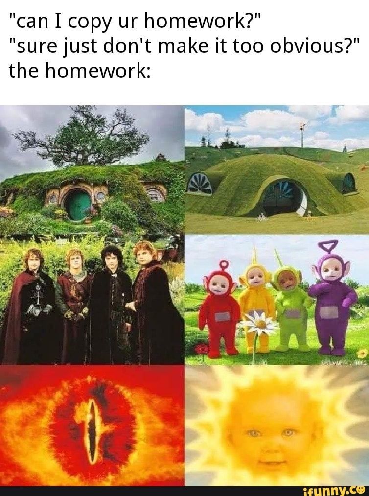 copying homework meme