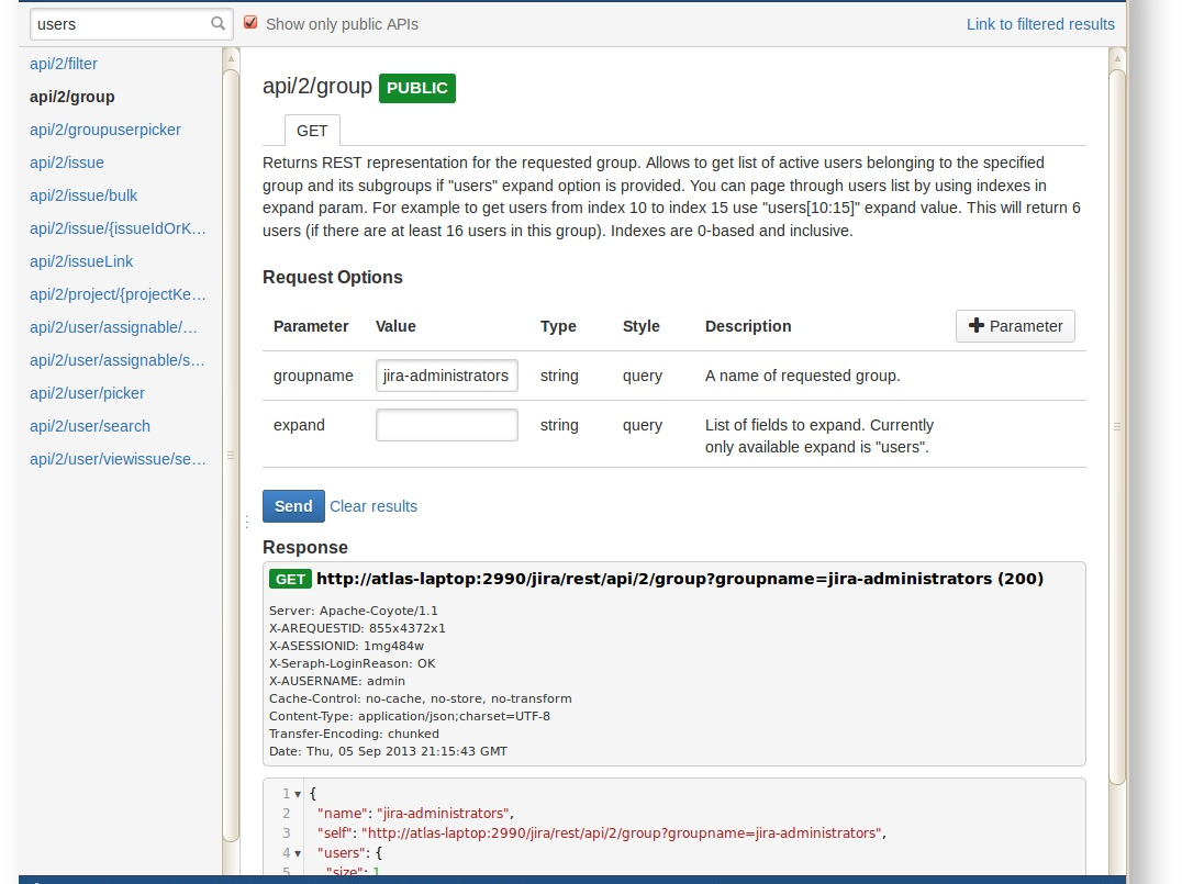 jira rest interface