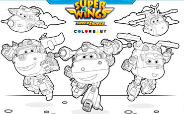 super wings para colorear