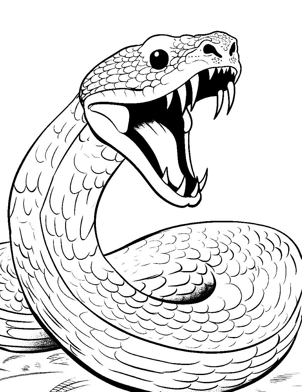 snake colouring page