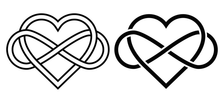 infinity sign with heart