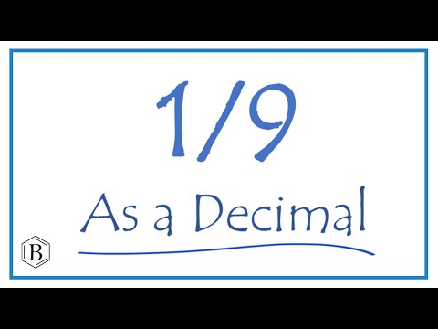 decimal of 1/9