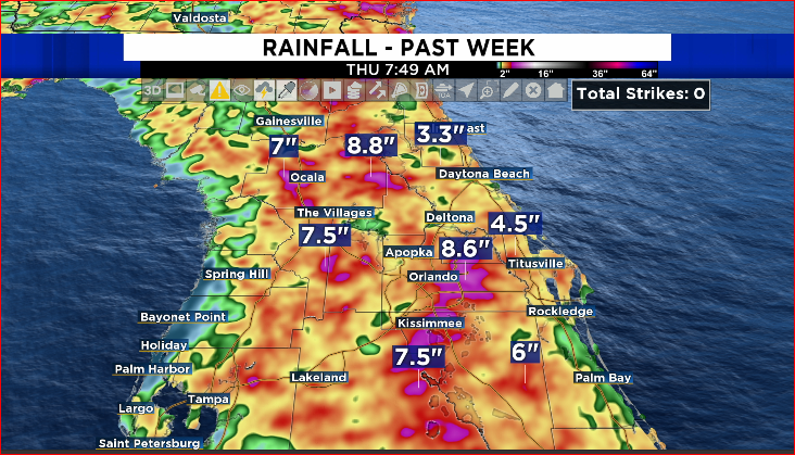 jacksonville fl rain totals