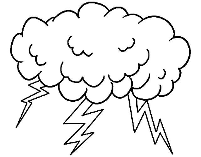 lightning coloring page