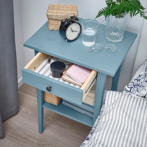 blue bedside table ikea