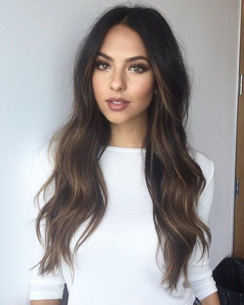 brunette wavy hair