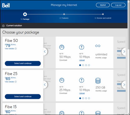 bell internet and tv packages