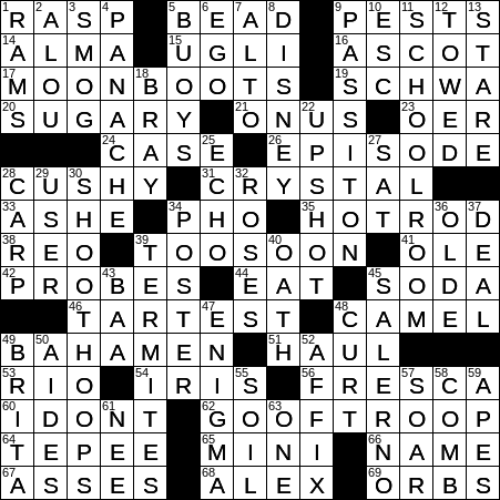 traditional crossword clue
