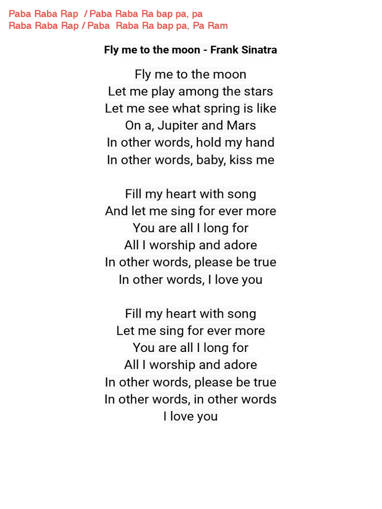 letra traducida de fly me to the moon